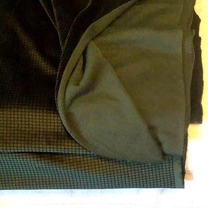 Velour Soft Fabric, New Non-Fraying Material. Pine Green and Black Check.